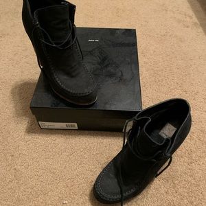 Dolce Vita Jada Black Nubuck Lace Up Heeled Bootie